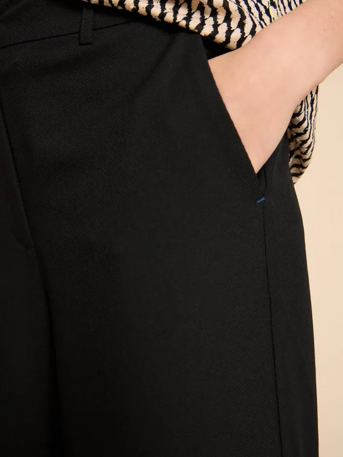 Women TROUSERS White Stuff Belle Wide Leg Trouser Pure Black Women TROUSERS White Stuff Belle Wide Leg Trouser Pure Black