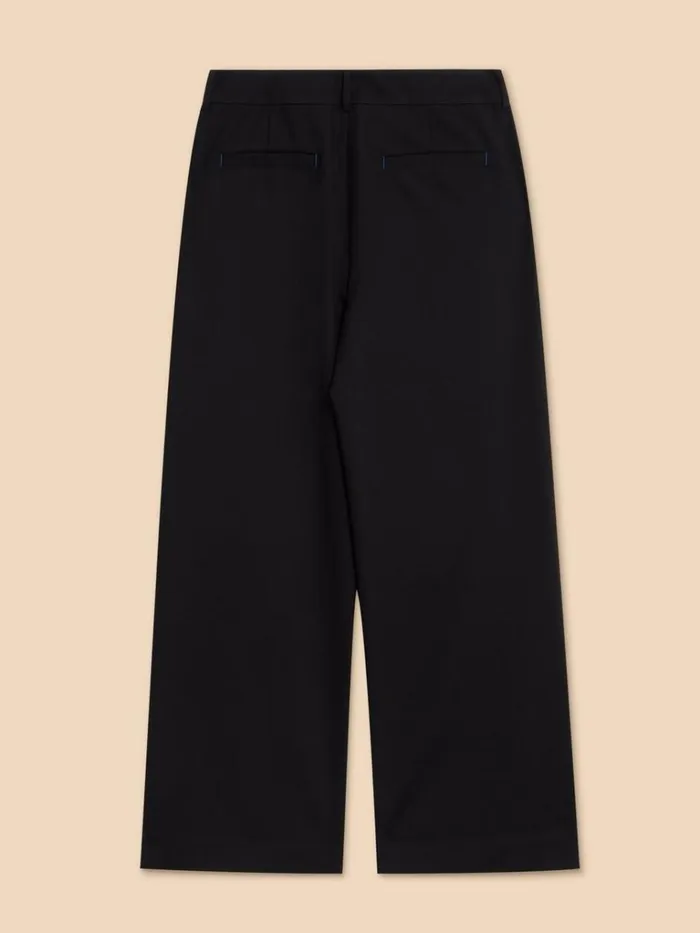 Women TROUSERS White Stuff Belle Wide Leg Trouser Pure Black Women TROUSERS White Stuff Belle Wide Leg Trouser Pure Black