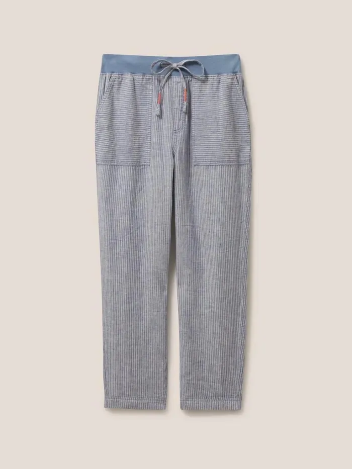 Women TROUSERS White Stuff Effie Linen Trouser Blue Multi Women TROUSERS White Stuff Effie Linen Trouser Blue Multi