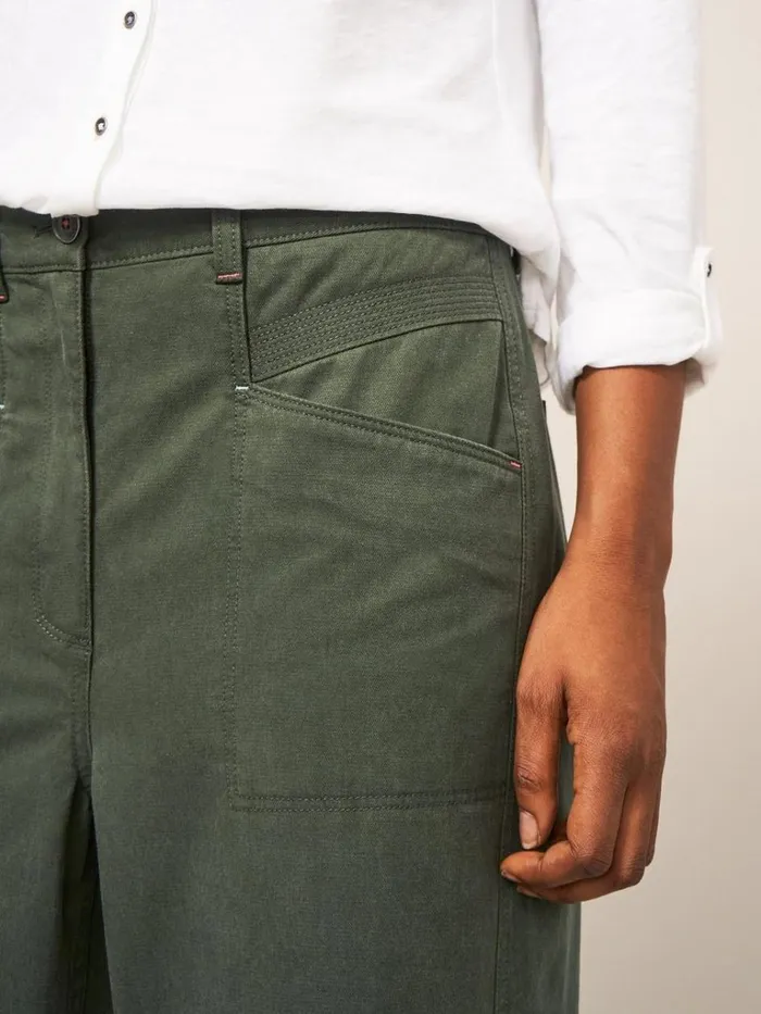 Women TROUSERS White Stuff Harper Wide Leg Trouser Dark Green