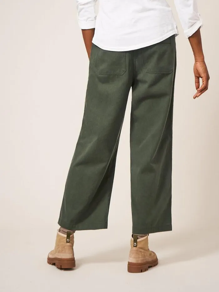 Women TROUSERS White Stuff Harper Wide Leg Trouser Dark Green