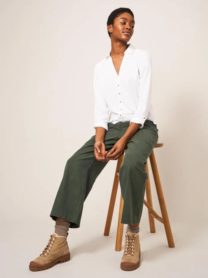 Women TROUSERS White Stuff Harper Wide Leg Trouser Dark Green