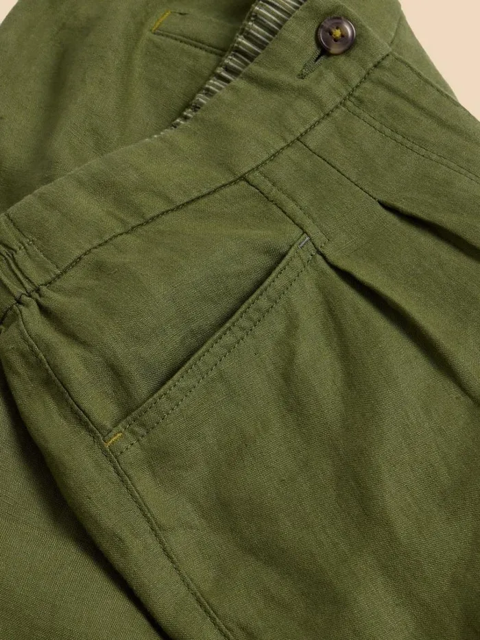 Women TROUSERS White Stuff Linen Rowena Trousers Dark Green