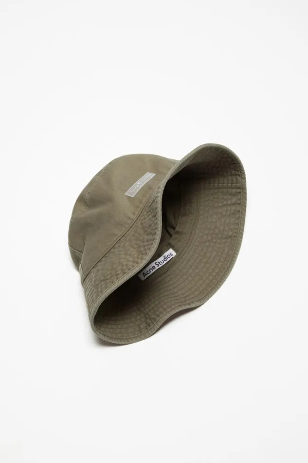 Women Twill Bucket Hat Khaki Green Acne Studios Hats