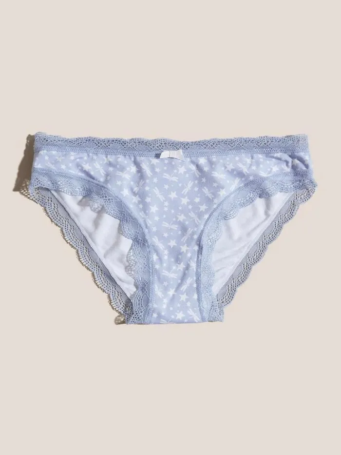 Women UNDERWEAR White Stuff Dragonfly Stars Knicker Blue Print Women UNDERWEAR White Stuff Dragonfly Stars Knicker Blue Print