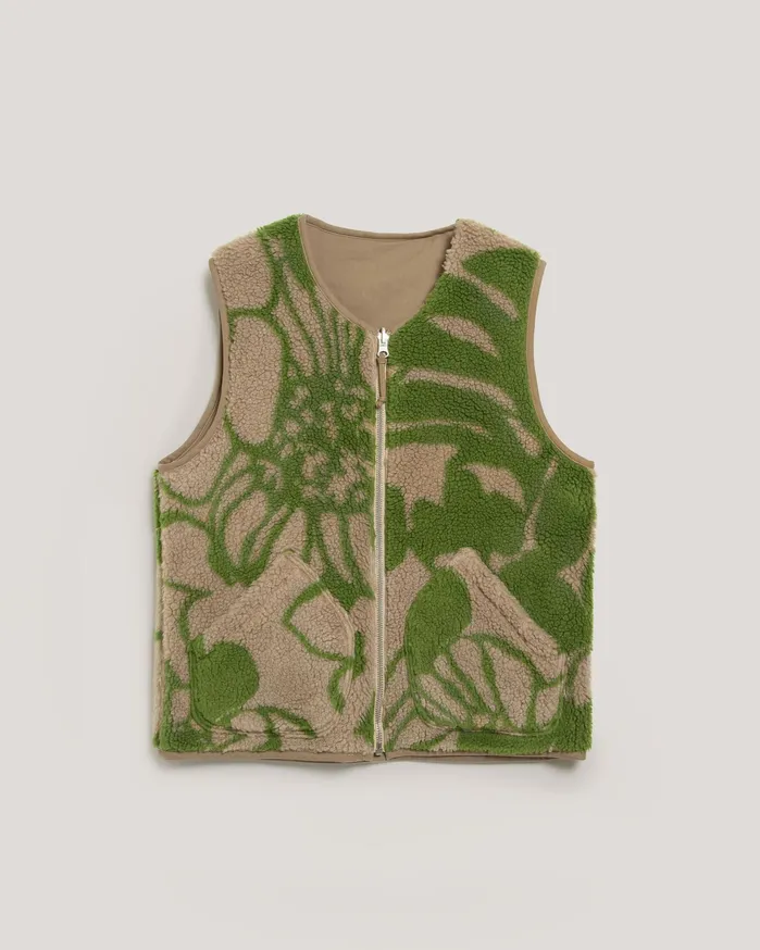 Women Utah Fleece Waistcoat Green Multi YMC Outerwear
