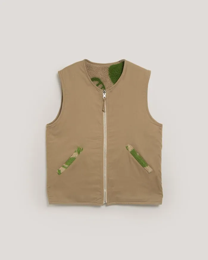 Women Utah Fleece Waistcoat Green Multi YMC Outerwear
