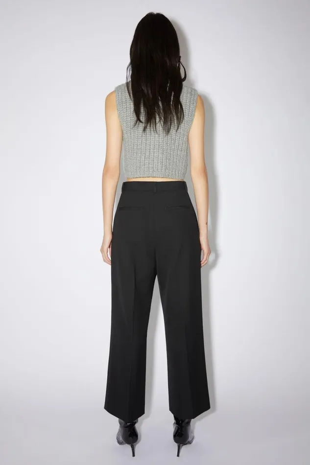Women Wool Blend Trousers Black Acne Studios Trousers