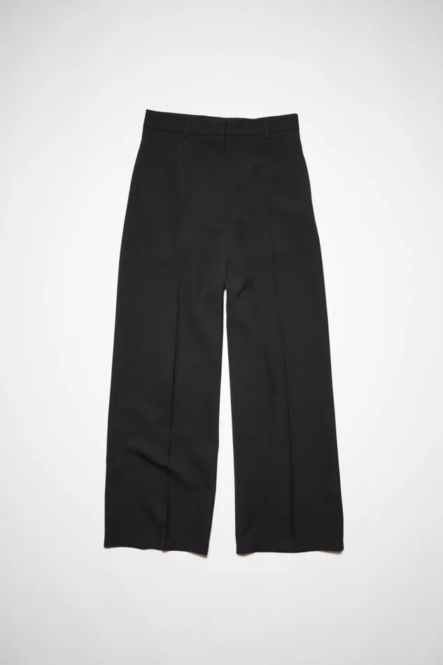 Women Wool Blend Trousers Black Acne Studios Trousers