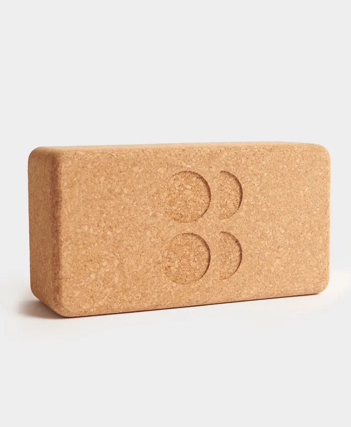 Women Yoga Brick Cork Brown Fitness Equipment Sweaty Betty