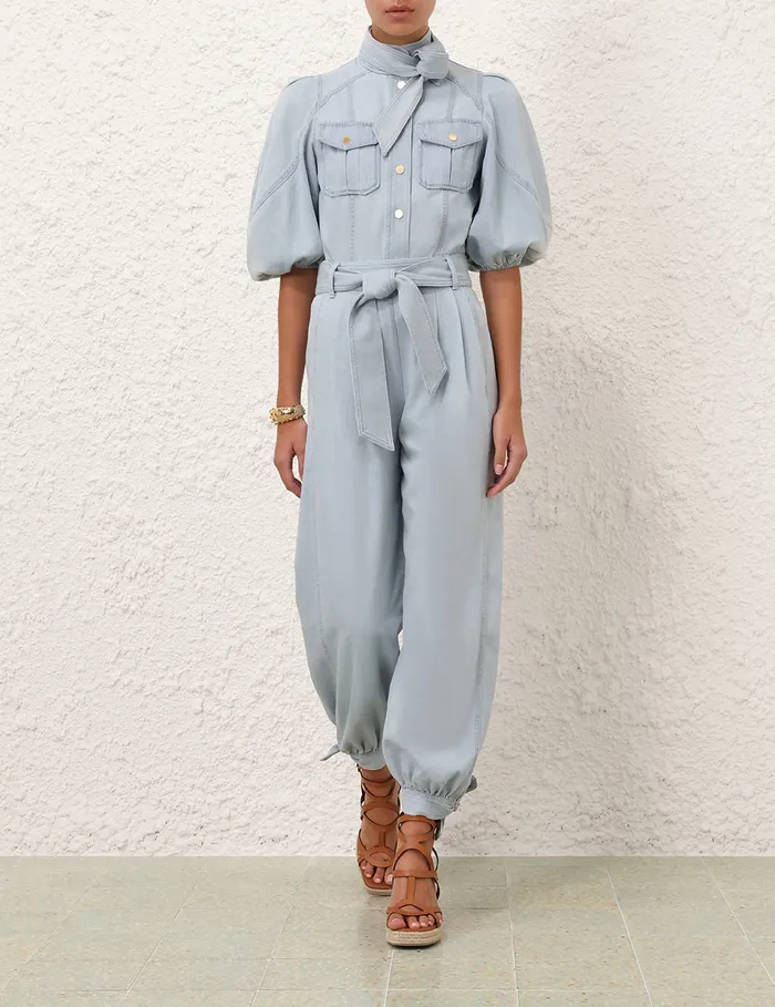 Women Zimmermann Clothing Acacia Denim Harem Pant Ice Storm