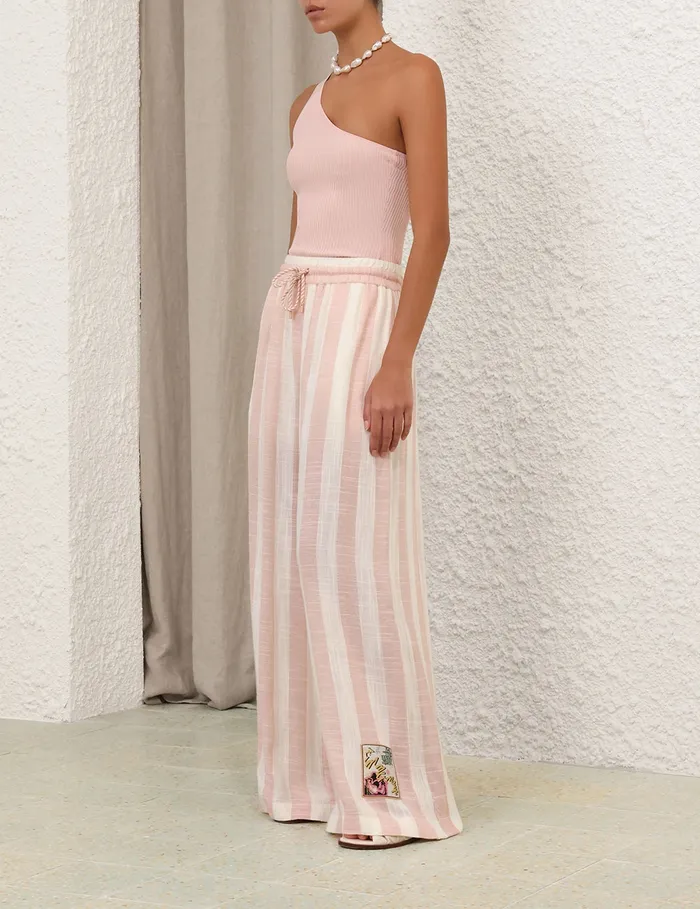 Women Zimmermann Clothing Acacia One Shoulder Top Dusty Pink