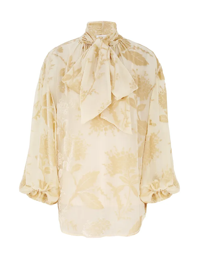Women Zimmermann Clothing Burnout Blouse Cream