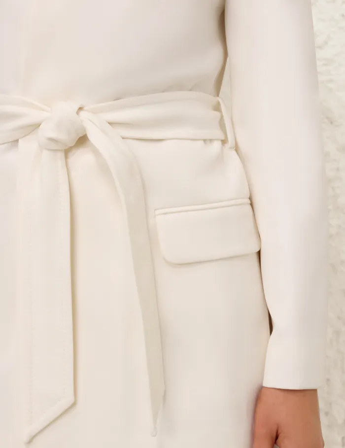 Women Zimmermann Clothing Crush Belted Blazer Milk
