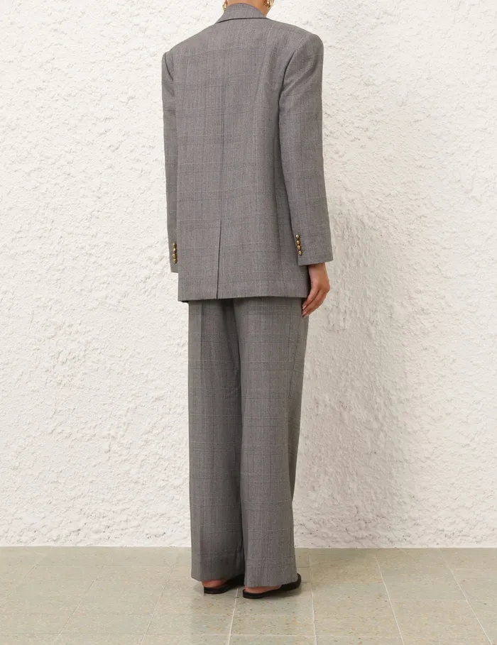 Women Zimmermann Clothing Crush Check Oversized Jacket Check