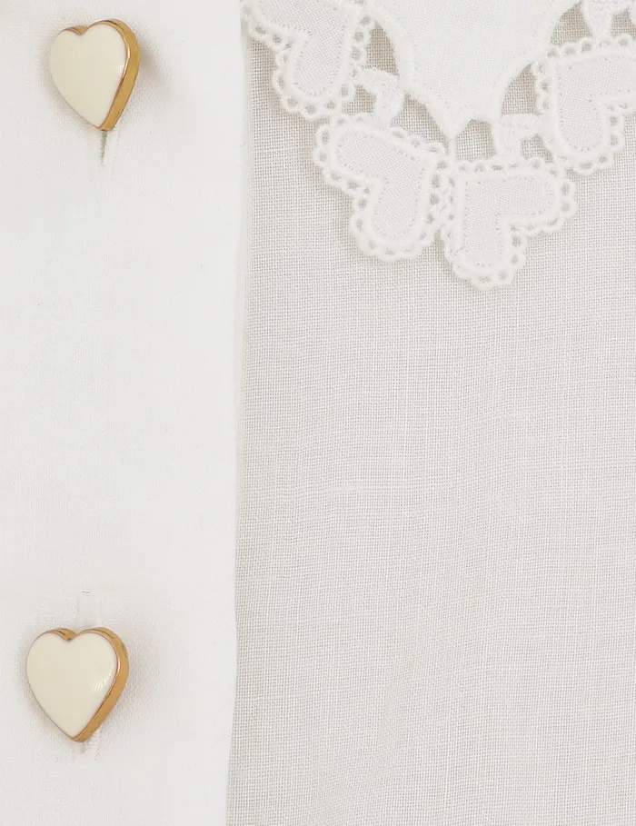 Women Zimmermann Clothing Crush Ramie Embroidered Shirt Ivory