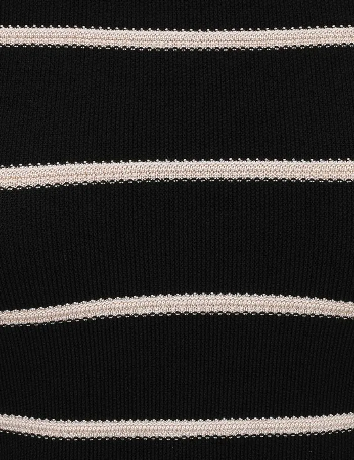 Women Zimmermann Clothing Crush Stripe Cropped Top Blackcream