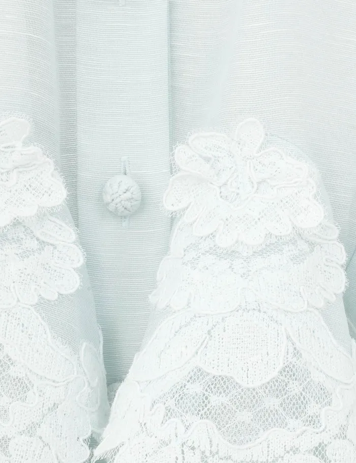 Women Zimmermann Clothing Crush Tiered Lace Shirt Dress Mint