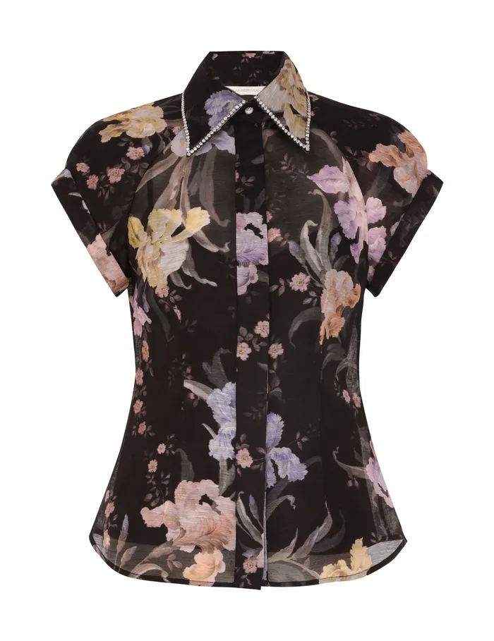 Women Zimmermann Clothing Eden Fitted Blouse Iris Sherbet