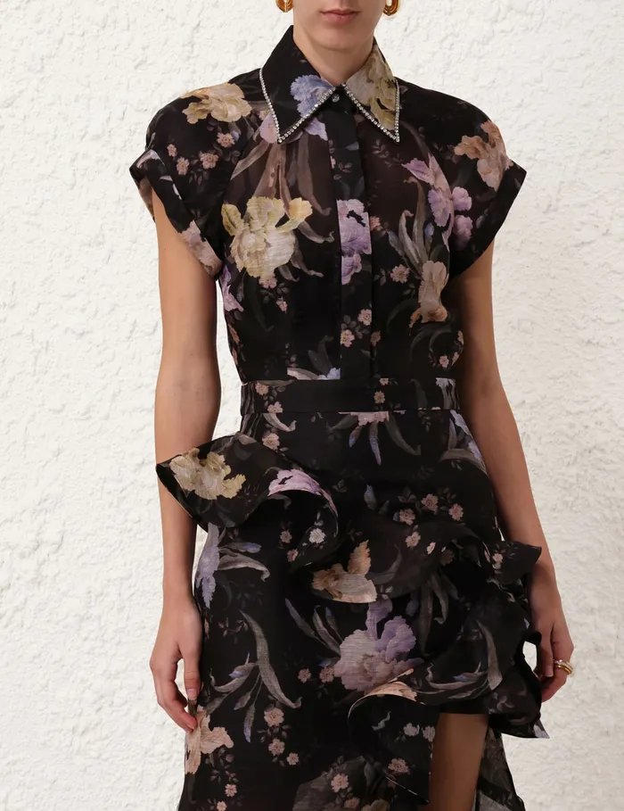 Women Zimmermann Clothing Eden Fitted Blouse Iris Sherbet