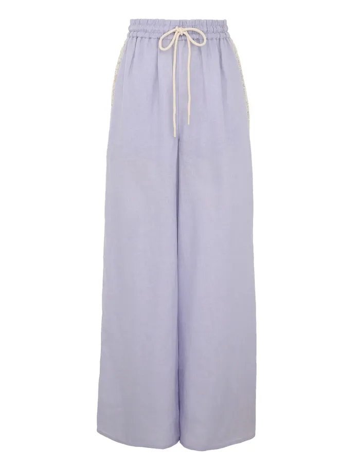 Women Zimmermann Clothing Everley Lace Trim Pant Dusty Blue