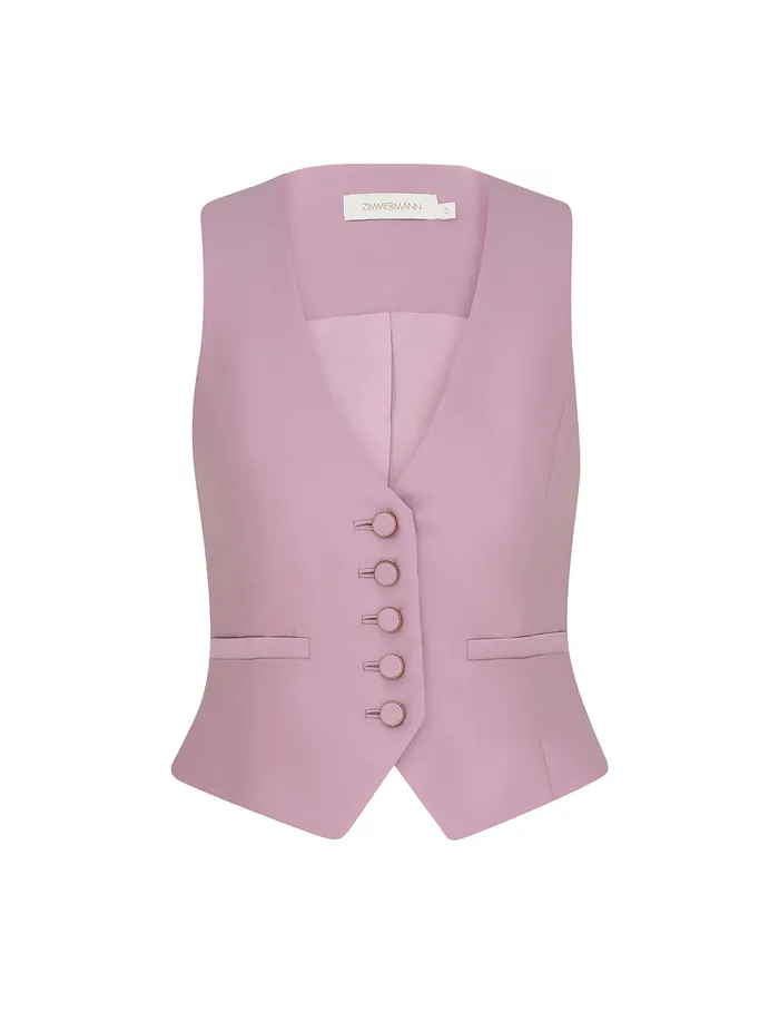 Women Zimmermann Clothing Illustration Tailored Vest Lilac