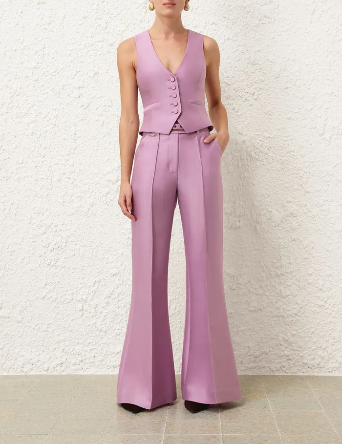 Women Zimmermann Clothing Illustration Tailored Vest Lilac