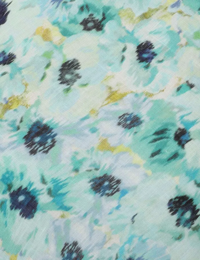 Women Zimmermann Clothing Lightburst Bias Long Dress Aqua Floral