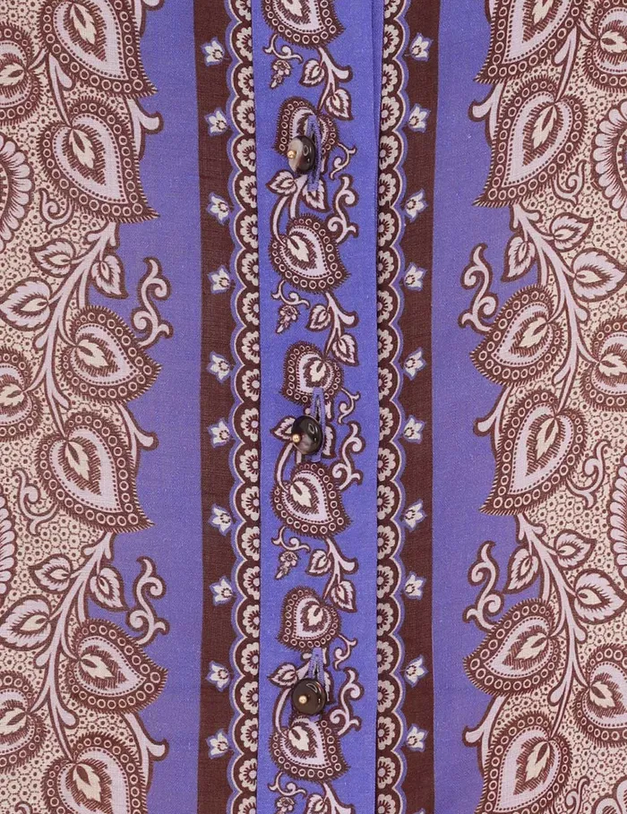 Women Zimmermann Clothing Maxine Blouson Shirt Purple Paisley