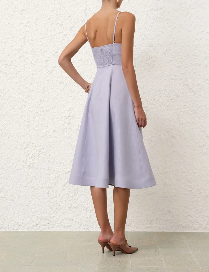 Women Zimmermann Clothing Midi Picnic Dress Sky