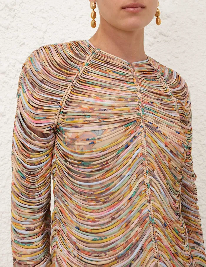 Women Zimmermann Clothing Pavilion Rouleau Mini Dress Mixed Eden