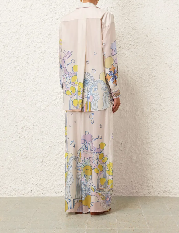 Women Zimmermann Clothing Pop Relaxed Shirt Watercolour Multi