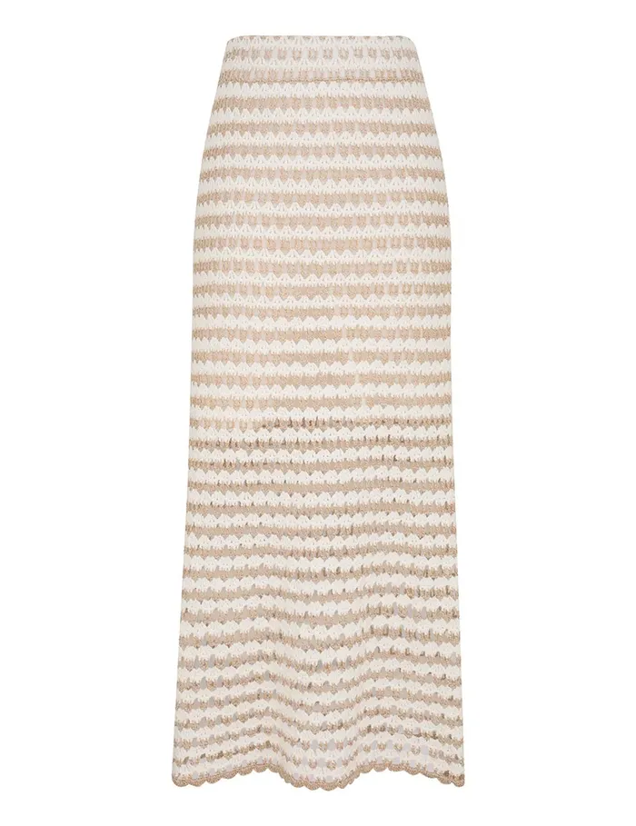 Women Zimmermann Clothing Tallow Crochet Midi Skirt Ivorygold