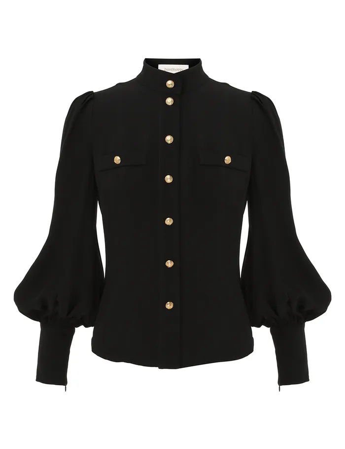 Women Zimmermann Clothing Utility Blouse Black