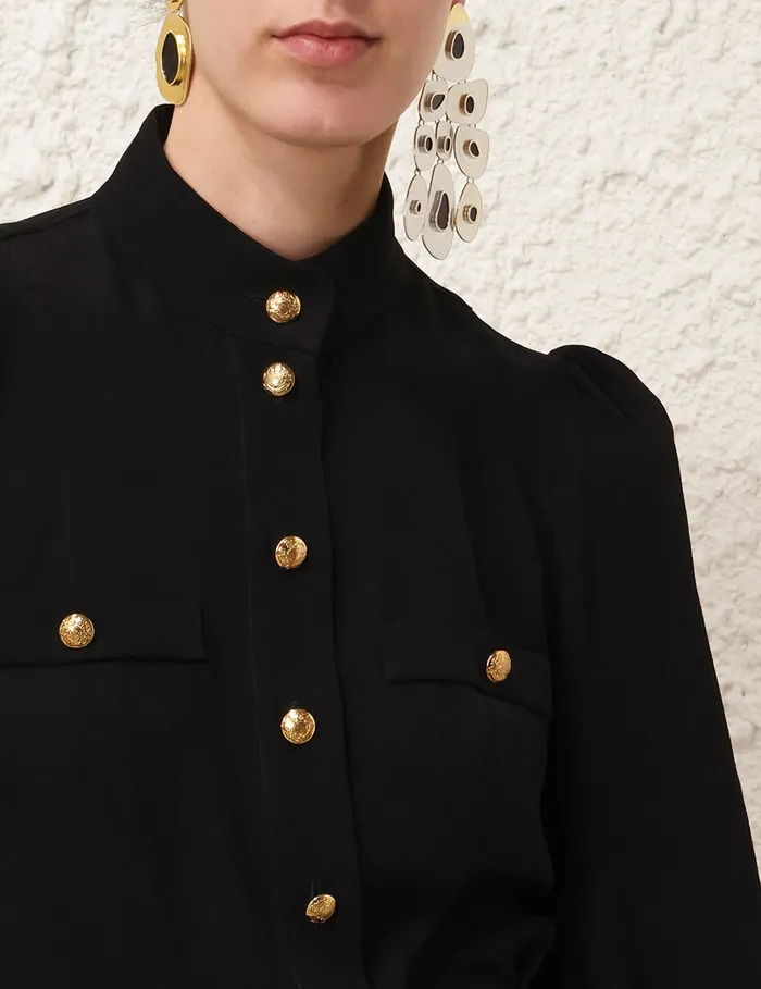 Women Zimmermann Clothing Utility Blouse Black
