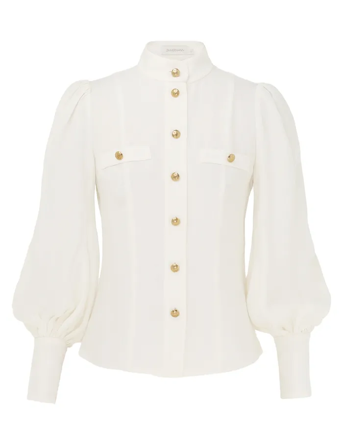 Women Zimmermann Clothing Utility Blouse Cream