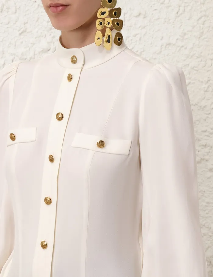 Women Zimmermann Clothing Utility Blouse Cream