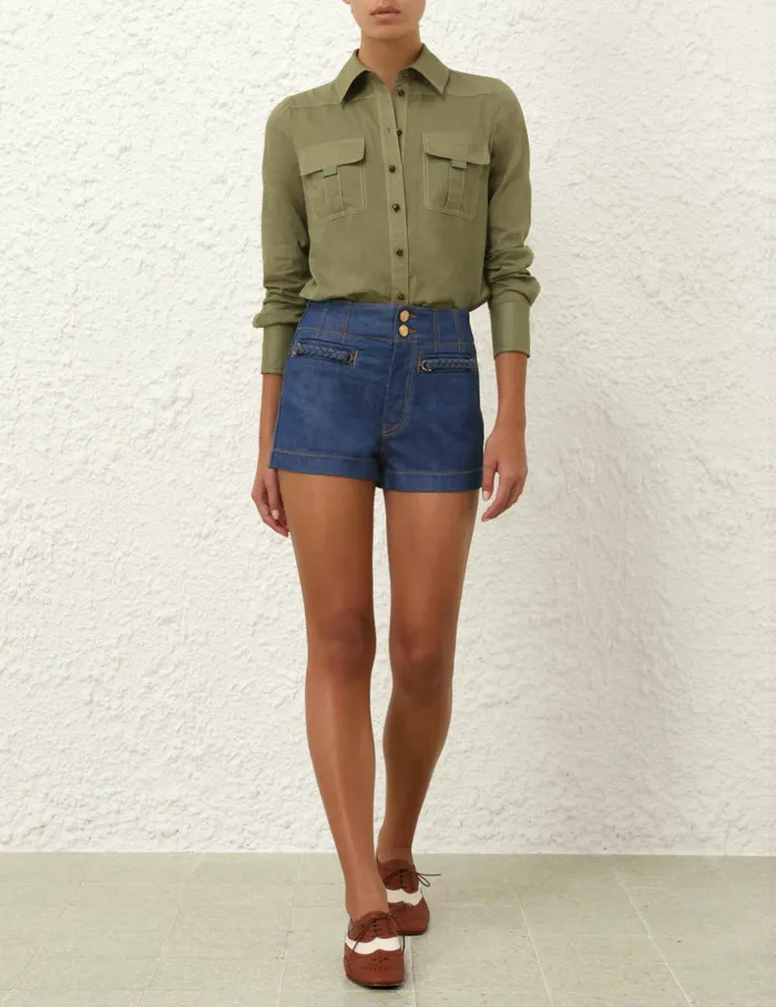 Women Zimmermann Clothing Wylie Body Shirt Olive