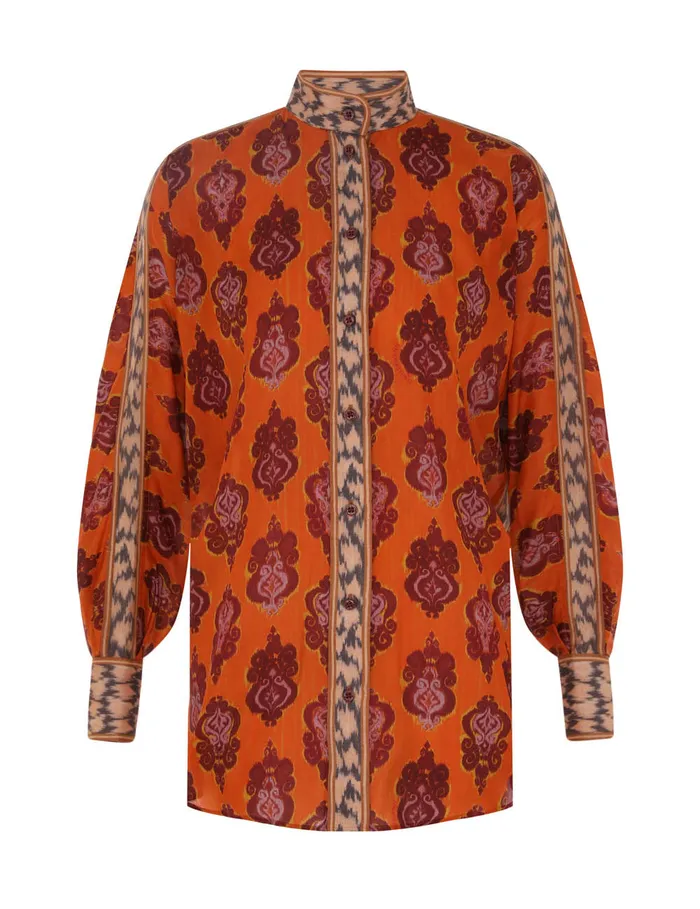 Women Zimmermann Clothing Wylie Dolman Shirt Sunset Ikat