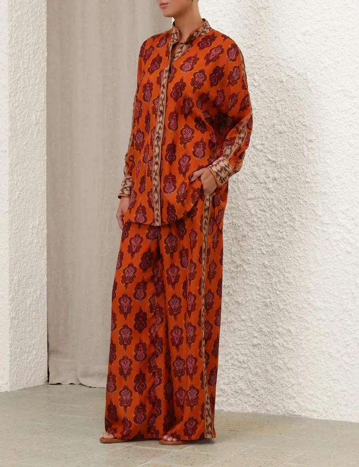 Women Zimmermann Clothing Wylie Dolman Shirt Sunset Ikat