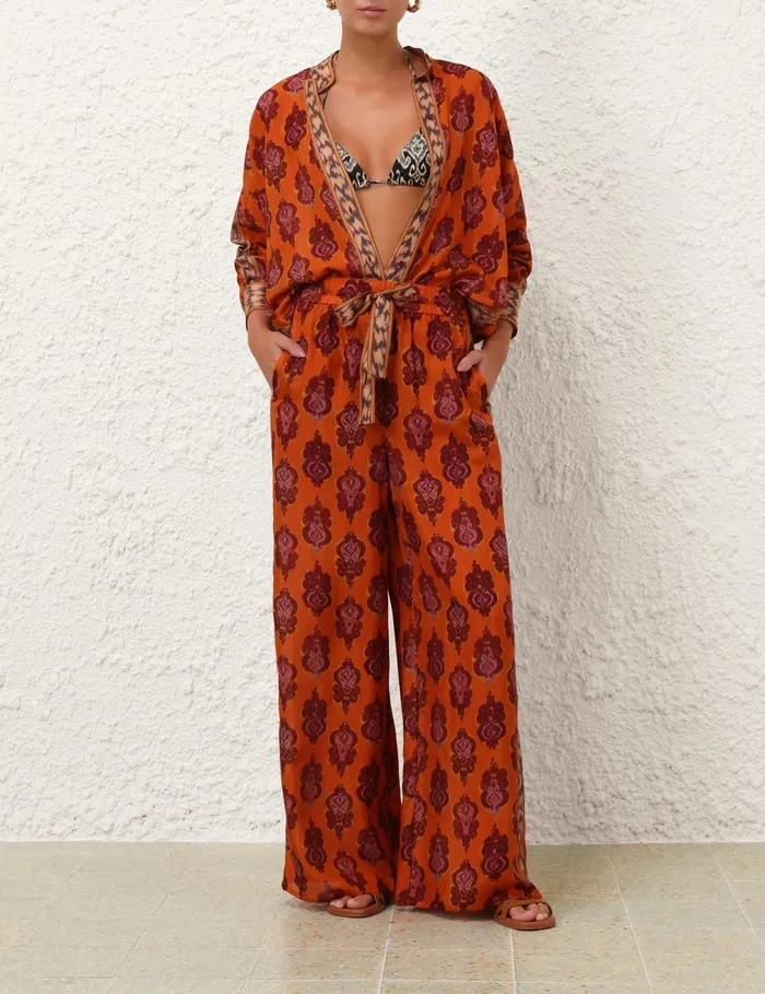 Women Zimmermann Clothing Wylie Dolman Shirt Sunset Ikat