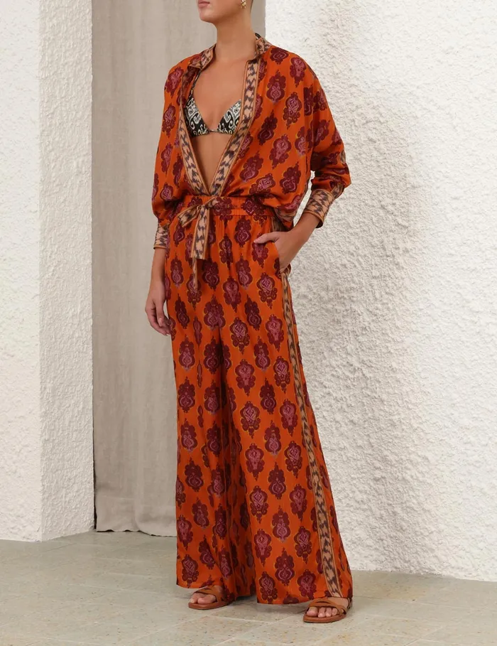 Women Zimmermann Clothing Wylie Dolman Shirt Sunset Ikat