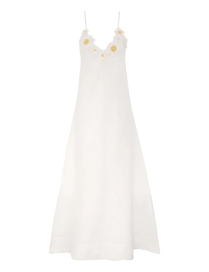 Women Zimmermann Dresses and Coverups Everley Flower Maxi Dress Ivory