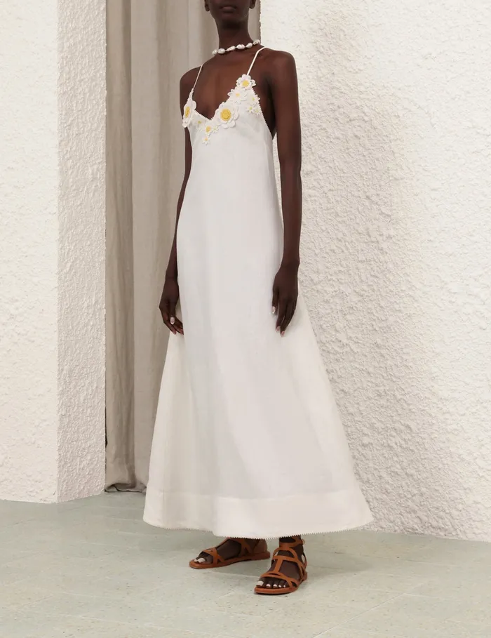 Women Zimmermann Dresses and Coverups Everley Flower Maxi Dress Ivory
