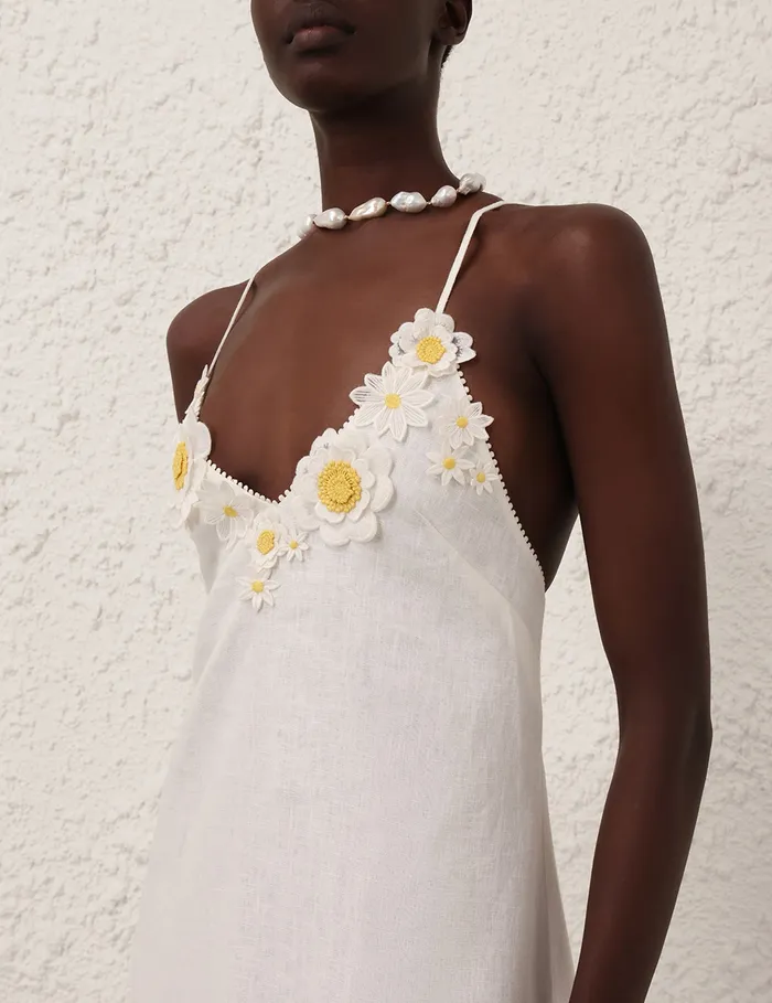 Women Zimmermann Dresses and Coverups Everley Flower Maxi Dress Ivory