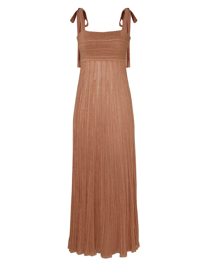 Women Zimmermann Dresses and Coverups Ottie Metallic Tie Dress Rose