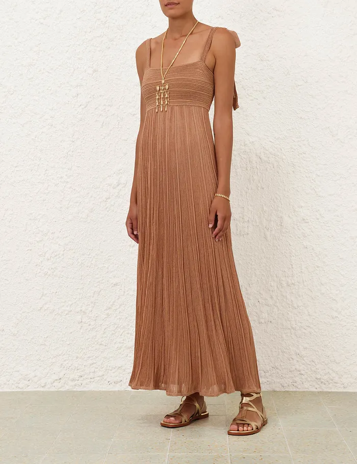 Women Zimmermann Dresses and Coverups Ottie Metallic Tie Dress Rose