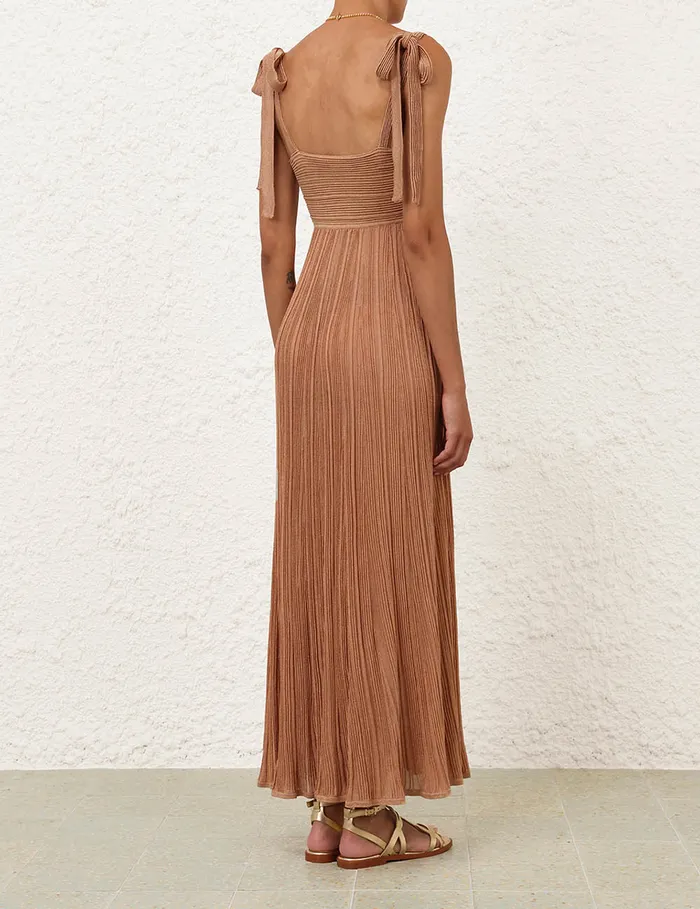 Women Zimmermann Dresses and Coverups Ottie Metallic Tie Dress Rose