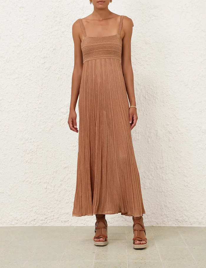 Women Zimmermann Dresses and Coverups Ottie Metallic Tie Dress Rose