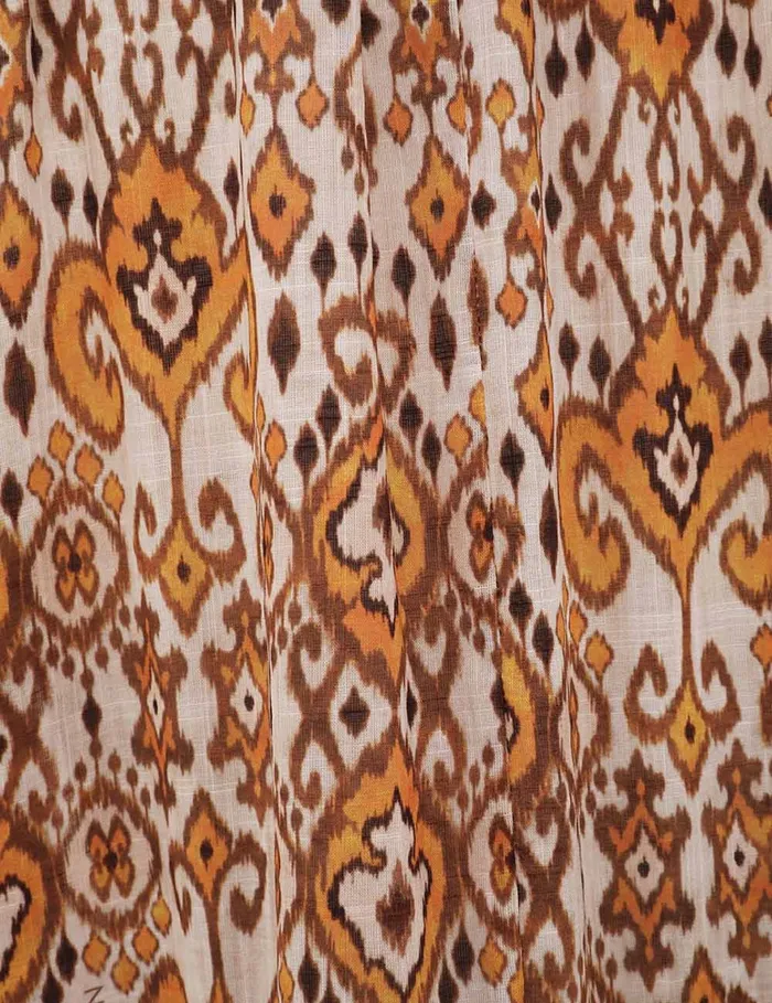 Women Zimmermann Dresses and Coverups Wylie Frill Maxi Dress Orange Ikat